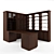 Title: Stylish Office Wardrobe and Desk 3D model small image 1
