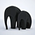 Graceful Elephant Sculpture 3D model small image 1