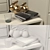 Estetica Metropol Set: Functional and Stylish Bedroom Furniture 3D model small image 2