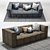 Sleek Scandinavian Sofa by HK Living 3D model small image 2