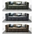 Sleek Scandinavian Sofa by HK Living 3D model small image 3