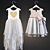 Twin Dresses: Adorable Fashion for Girls 3D model small image 2