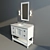 Modern White Bathroom Vanity 3D model small image 2
