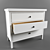 Compact and Stylish: HEMNES 3-Drawer Chest in White 3D model small image 1