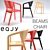 Elegant Beams Chair - Choose from 3 Colors 3D model small image 1
