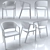 Elegant Beams Chair - Choose from 3 Colors 3D model small image 3