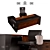 Elegant ART EDGE Desk and Chair 3D model small image 1