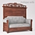 Restored 19th Century Antique Sofa 3D model small image 1