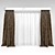Jacquard Curtain with Sheer | Elegant Home Decor 3D model small image 1