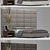 Rectangular Channel Extended Headboard Bed 3D model small image 2