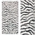 Wild Serenity Zebra Print Rug 3D model small image 1
