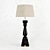 Sophisticated Black Wood Tablelamp 3D model small image 1