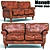 Luxury Vintage Cigar Sofa 3D model small image 1