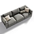 Molteni & C Reversi 2-Seater Sofa 3D model small image 2