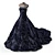 Elegant Mannequin Evening Dress 3D model small image 1