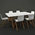 Elegant Dining Set 3D model small image 1