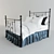 Customized Wrought Iron Bed 3D model small image 1