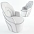 BD Couture Armchair: Elegant and Timeless 3D model small image 3