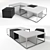 Sleek Cube Coffee Table+Tabouret | 102 x 102 x 42 cm 3D model small image 1