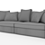 Modern Smania Edward Sofa 3D model small image 3