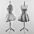 Elegant Danseuse Pink/White Mannequin 3D model small image 2