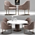 Elegant Desk-Chair Isabel 3D model small image 1