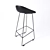 Sleek Metal Bar Stool 3D model small image 2