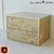 Flower Burst Brass Cabinet: Elegant 2-Drawer Storage 3D model small image 2