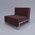 Burgundy Modular Chair: Texture & Bump 3D model small image 1