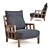 LoftDesign 3762: Stylish Wooden Armchair 3D model small image 1