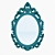 Elegant Baroque Oval Mirror 3D model small image 1