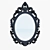 Elegant Baroque Oval Mirror 3D model small image 2