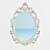 Elegant Baroque Oval Mirror 3D model small image 3