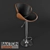 Crocus Walnut Swivel Bar Stool 3D model small image 1