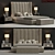 Luxurious Longhi Kubrick Velvet Ottoman Set 3D model small image 1