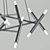 Modern Loft Pentagon Metal Chandelier 3D model small image 2