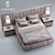 Luxurious Bed of Elegance 3D model small image 1