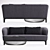 Elegant Elle Sofa & Ploff Set 3D model small image 2