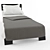 Sleek Modbed: Contemporary Single Bed 3D model small image 2