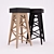 Brent Industrial Barstool 3D model small image 1