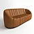 Contemporary Velvet Sofa 3D model small image 1