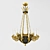 Elegant Empire Style Chandelier | 12 Lights 3D model small image 1