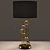 Modern Style Gold Metal and Glass Lamp 3D model small image 2