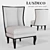Elegant Bethany High Back Chair 3D model small image 1