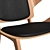 Modern Oak Wingback Chair 3D model small image 2