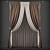 Elegant Classic Curtains 3D model small image 1