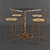 Rusty Metal in Me: Architect Solmaz Fooladi Chair & Table 3D model small image 1