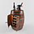 Barrel-shaped Wine Cabinet 3D model small image 1