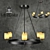 Industrial Style Black Chandelier 3D model small image 1