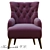 Elegant Maisie Armchair - Comfort Elevated 3D model small image 2